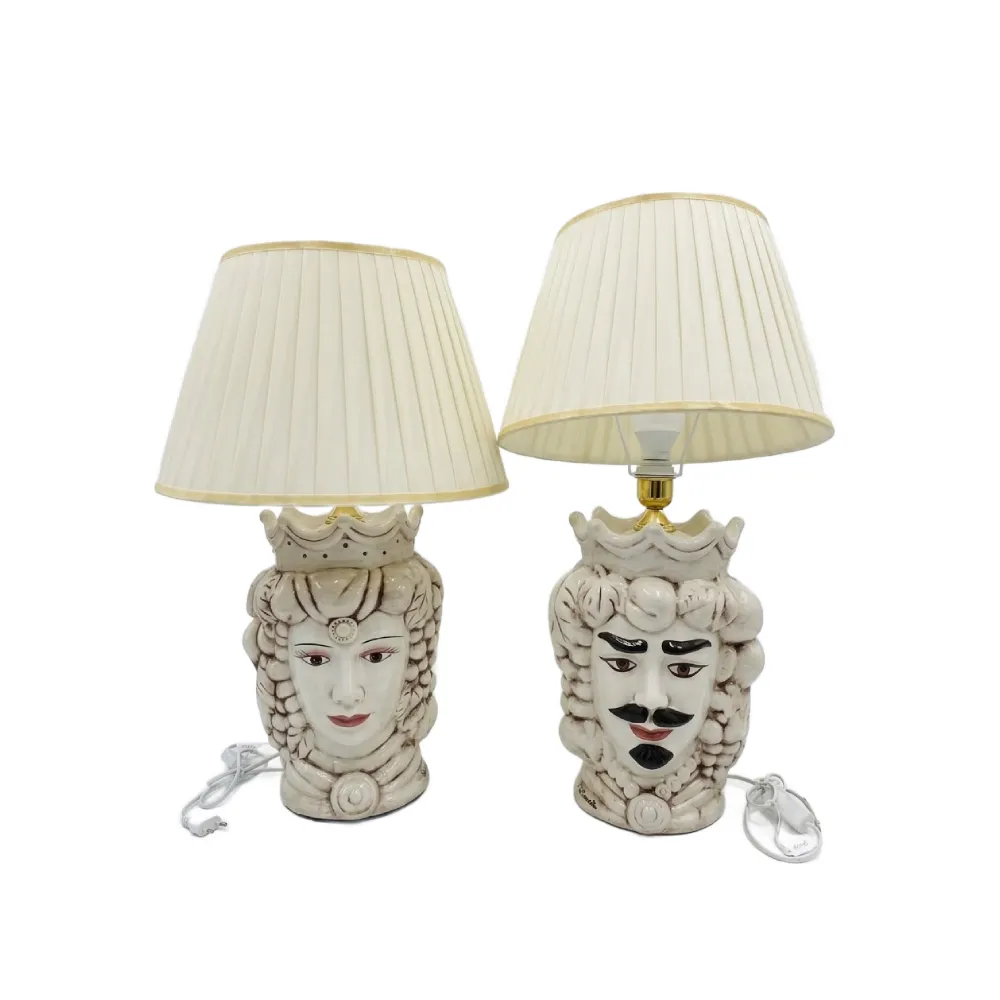Lampada testa di moro bifronte