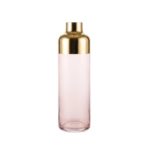 Vaso colonna rosa e oro