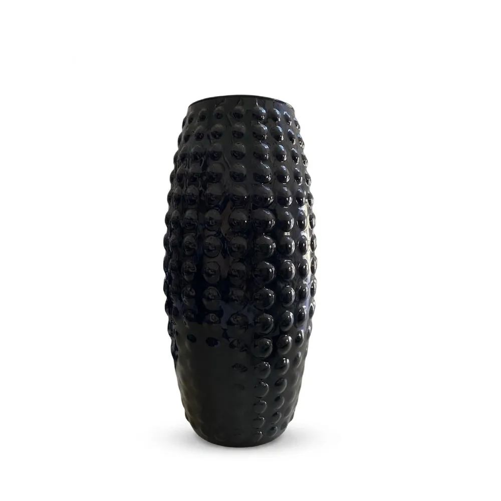Vaso nero in vetro