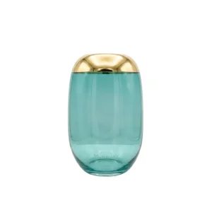 Vaso rounded oro e verde acqua