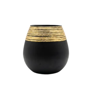 vaso nero-oro
